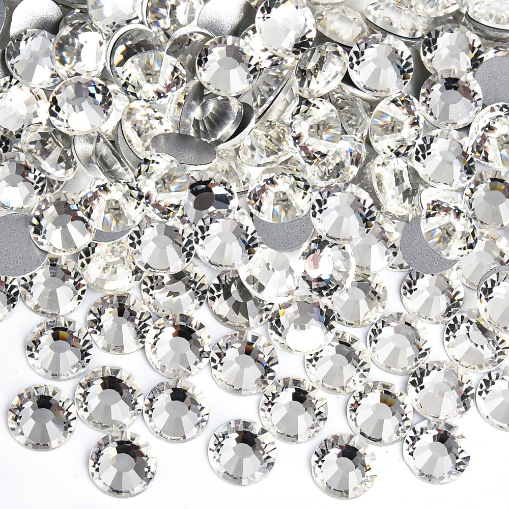 Blinginbox Flatback Rhinestones Bulk,14400pcs Crystal Round Loose Gemstones Glass Rhinestones for Crafts Makeup Nail Art Clothes Shoes DIY Decorations(SS20,4.6-4.8mm,Aquamarine AB)