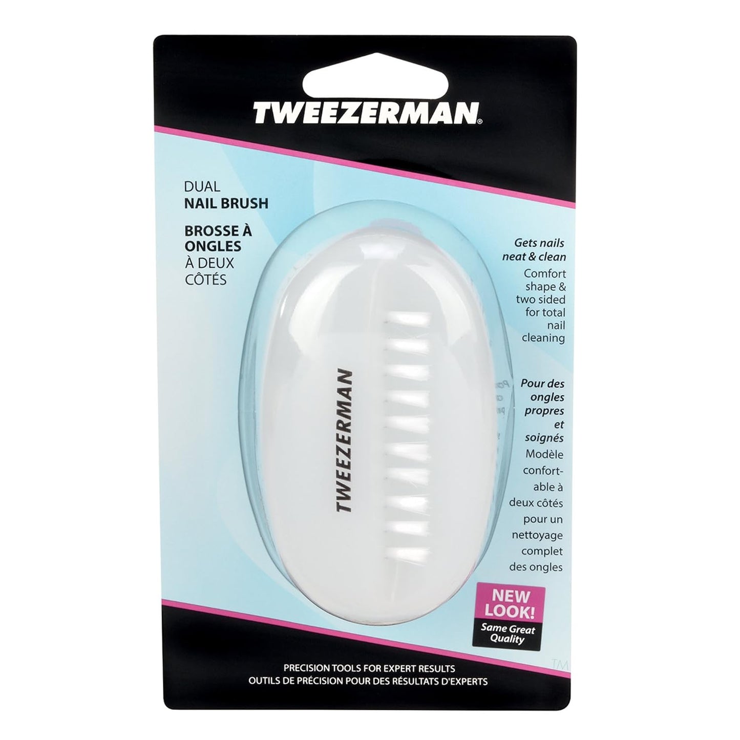 Tweezerman Dual Surface Nail Brush Set - Effective Cleaning Tool | Pack of 2