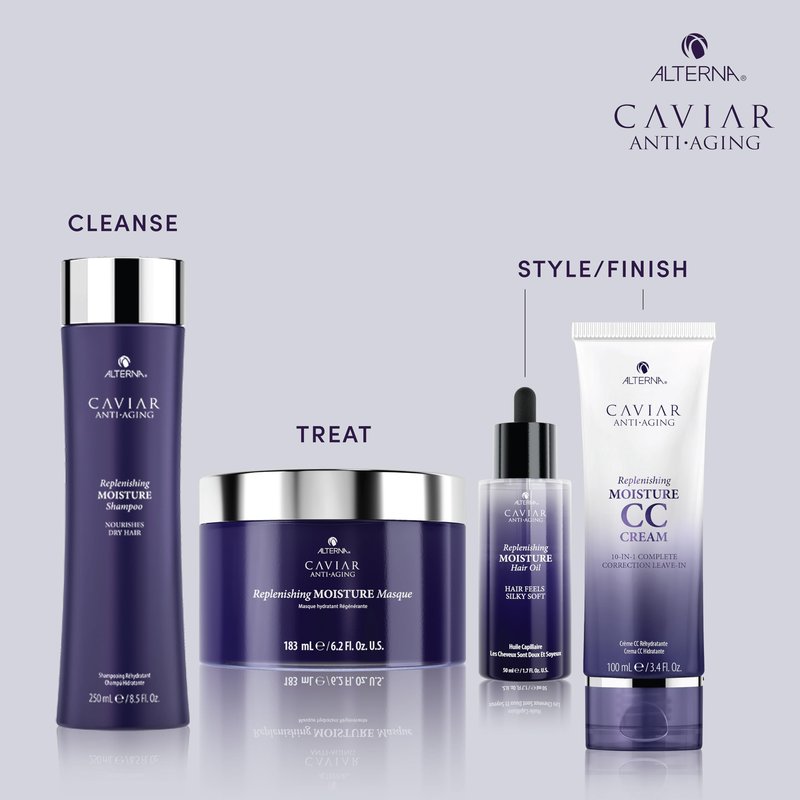 Alterna Haircare CAVIAR Anti-Aging Replenishing Moisture Hair Masque 6.2 oz | Replenishes Dry, Coarse, Damaged Hair | Controls Frizz and Smoothes Hair | Sulfate Free