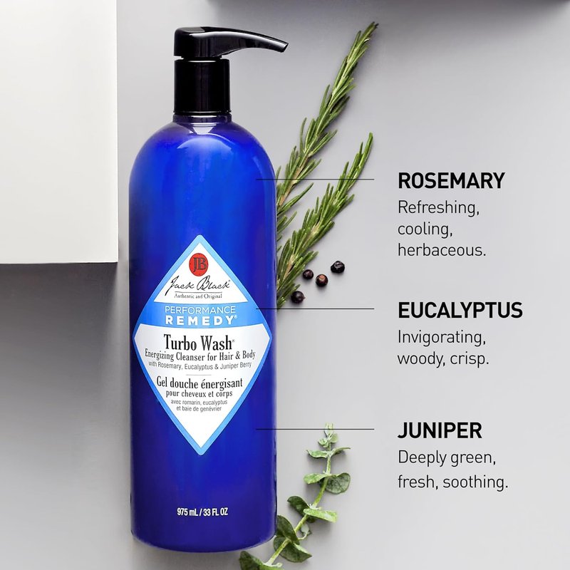 Jack Black Body & Hair Cleanser - Men's Body Wash & Shampoo | Sulfate-Free Formula, 16 oz