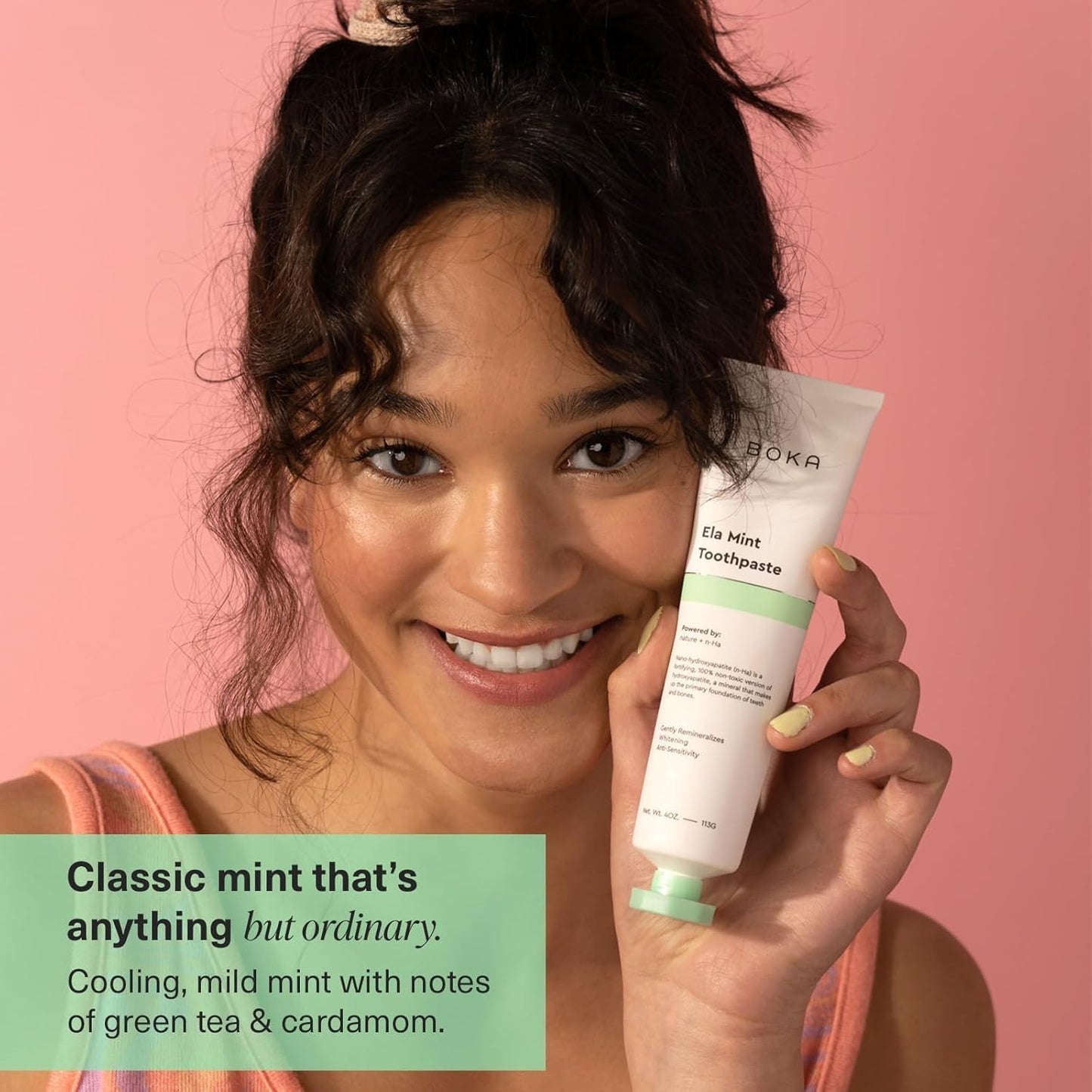 Fluoride Free Toothpaste - Nano Hydroxyapatite Mint 4oz | Classic Manual Toothbrush & Tongue Scraper Set for Adults & Kids