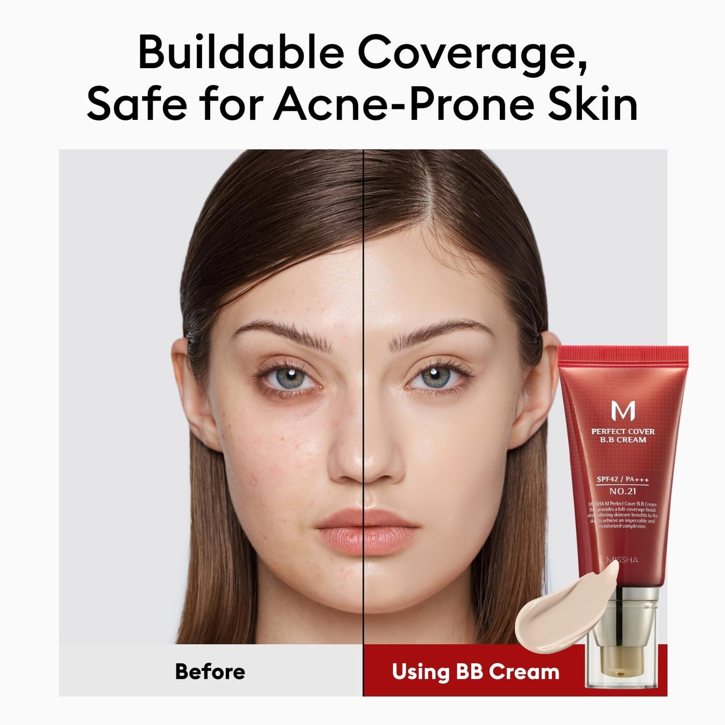 MISSHA M Perfect Cover BB Cream Dual Pack No.23 Natural Beige -Light/Medium with Cool/Neutral Undertone SPF 42 PA +++ 1.69 Fl Oz - Tinted Moisturizer for face with SPF