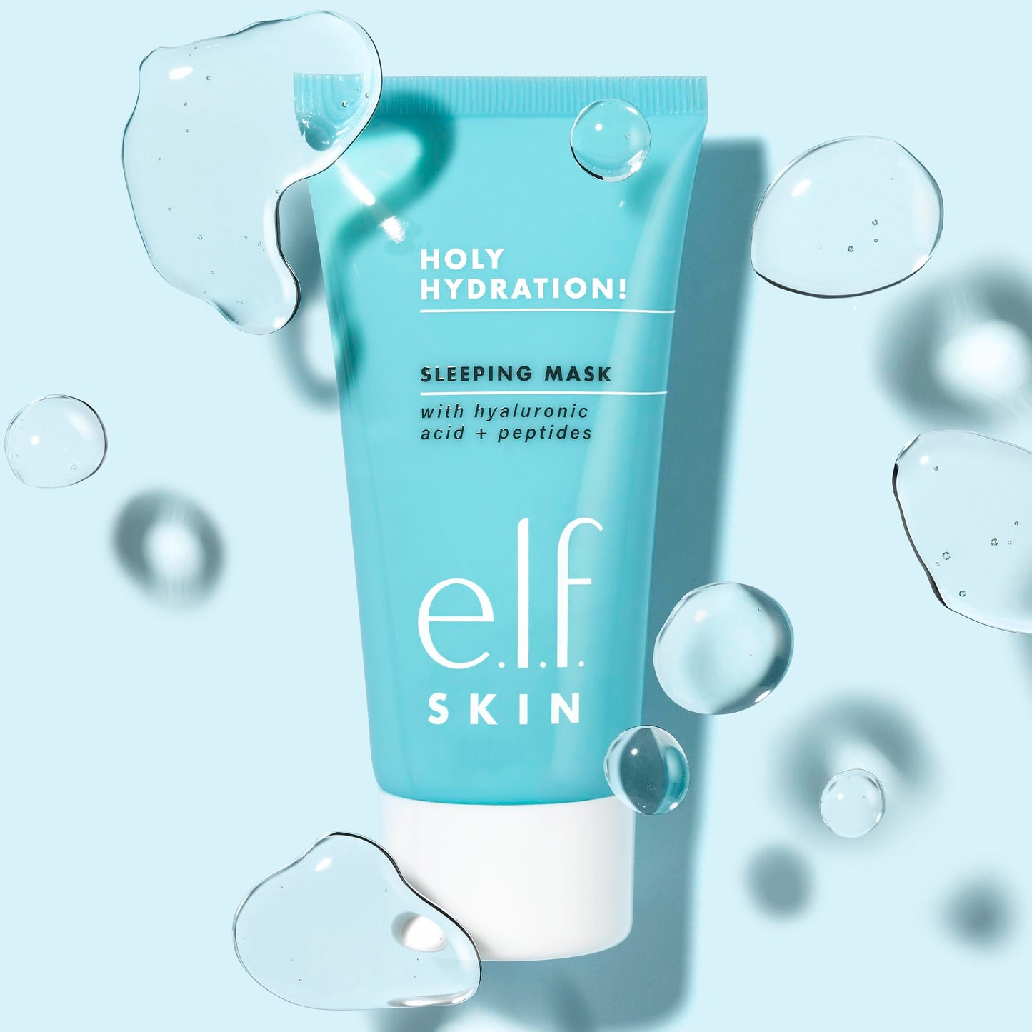 e.l.f. SKIN Holy Hydration! Sleeping Mask, Moisturizing & Plumping Dual-Use Sleep Or Rinse-Off Face Mask, Soothes Skin With A Creamy Formula