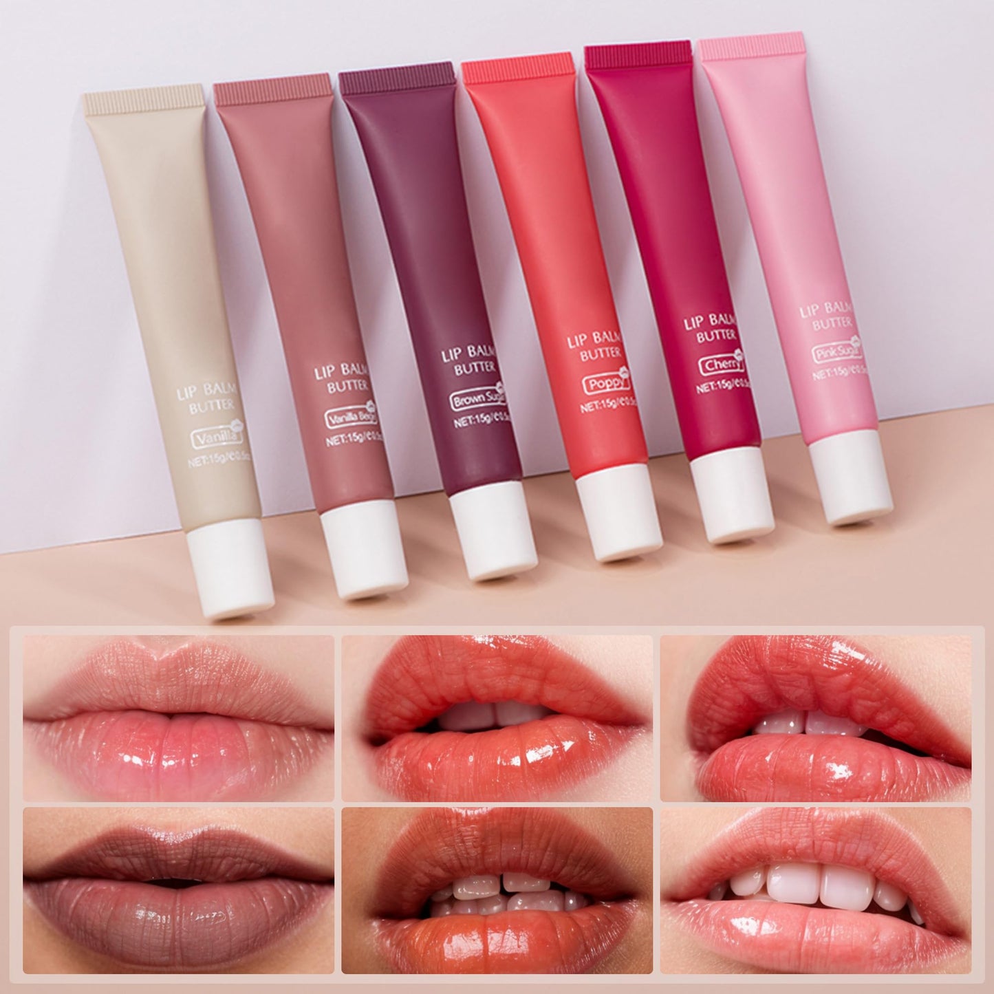 VRAIKO 2-in-1 Silky Lip Butter Balm & Lip Gloss, Hydration with Shea & Olive Oil Blend, Non-Sticky Moisture for Chapped Lips, Natural Ingredients (Vanilla Beige)
