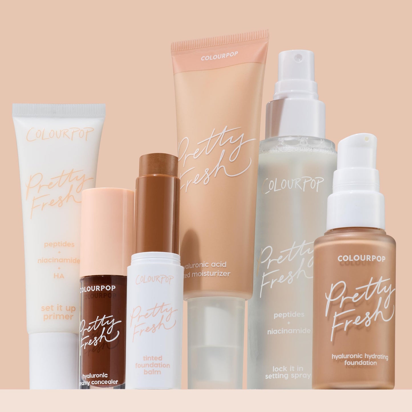 ColourPop Pretty Fresh Tinted Moisturizer - Hydrating Skin Tint & Glowy Summer Makeup with Lightweight Coverage - Made with Hyaluronic Acid & Coconut Water - Med Dark 16N (1.45 oz)