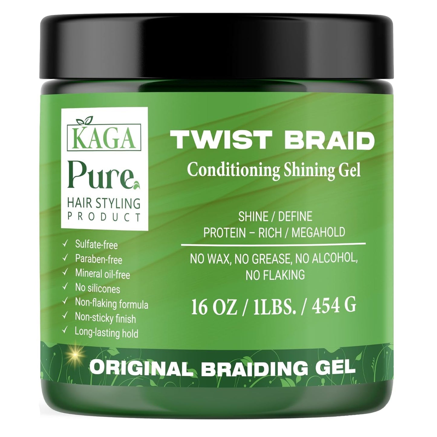 KAGA Pure O Natural Neatbraid Beauty Professional Conditioning Shining Gel 16oz / 1LB (16 Ounce)