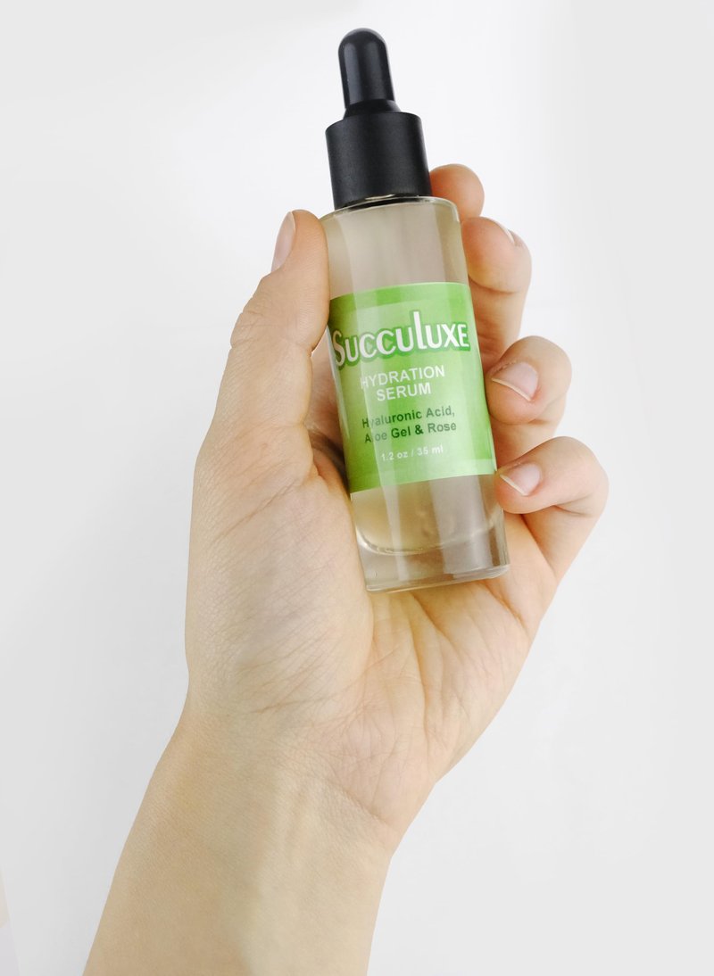 Succuluxe Hydration Serum - with Hyaluronic Acid, Aloe Vera & Rose for Sensitive Skin & Dry Skin