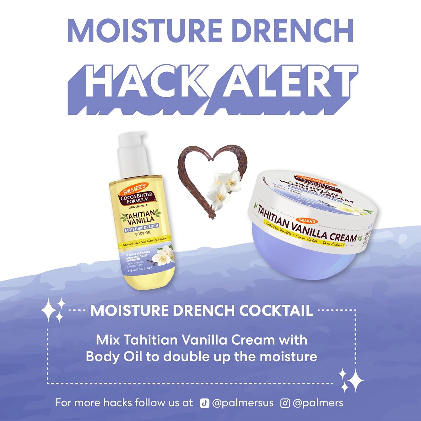 Palmer's Cocoa Butter Body Cream - Moisture Drenching Tahitian Vanilla, 8.8 Oz | 72Hr Hydration with Shea Butter & Vitamin E