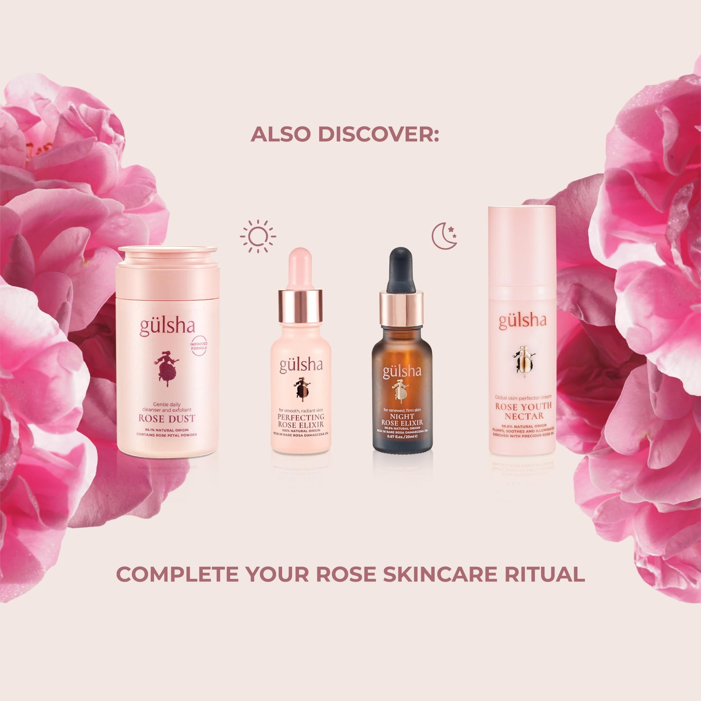 GULSHA ULTIMATE ROSEWATER, Natural Rosa Damascena Flower Water, Cleanses, Nourishes and Tones Skin, Restores Radiance to Your Skin, Free from Chemicals, 100% Natural Glow Rose Essence, 100ml/3.38 FlOz