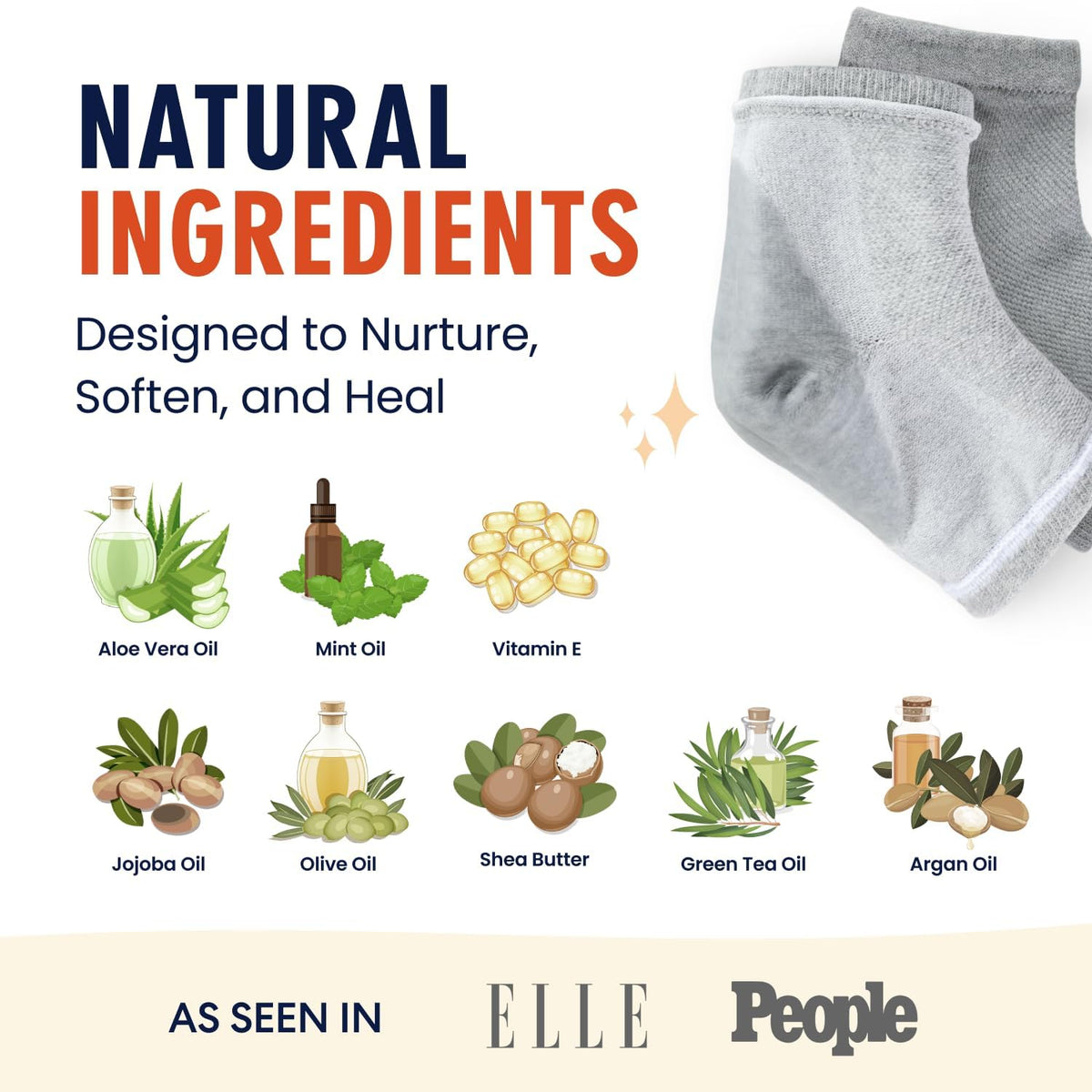 Dr. Frederick's Original Moisturizing Heel Socks for Dry Cracked Heels Treatment - 6 Pairs - Infused with Naturally Nourishing Oils and Butters - Self Care Gifts for Women & Men - Power Pack