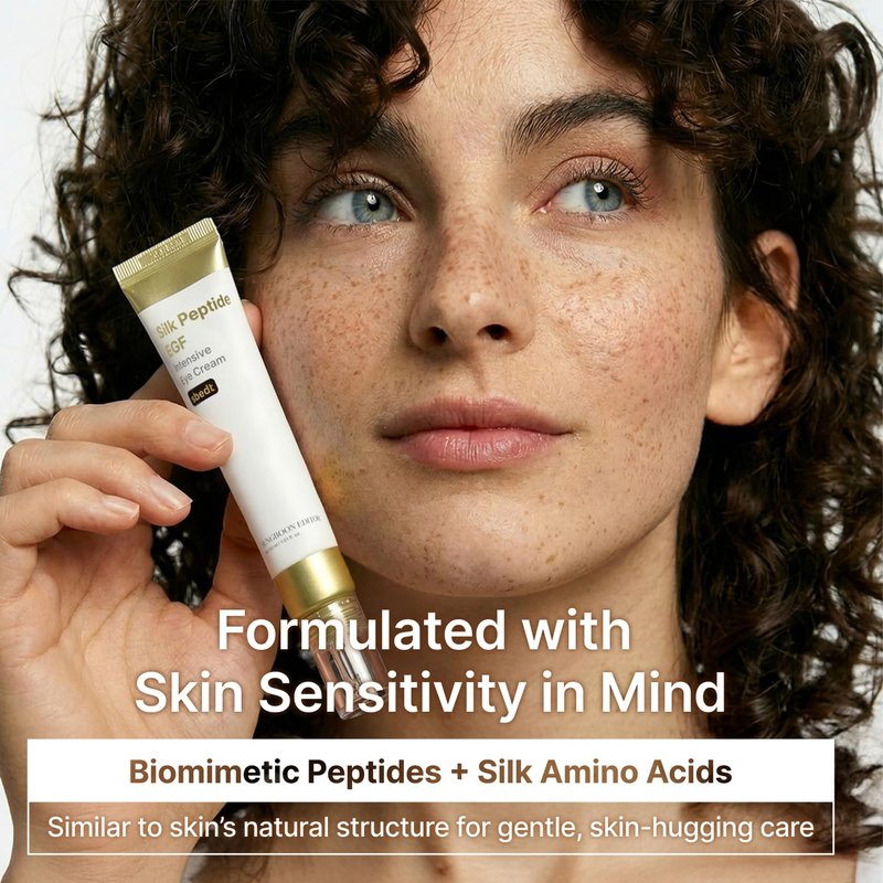 SUNGBOON EDITOR Silk Peptides EGF Intensive Eye Cream with Copper Peptides for Puffiness & Fine Lines, Patented Peptide Complex, Firm-looking & Hydration, Korean Skin Care 1.01 fl oz