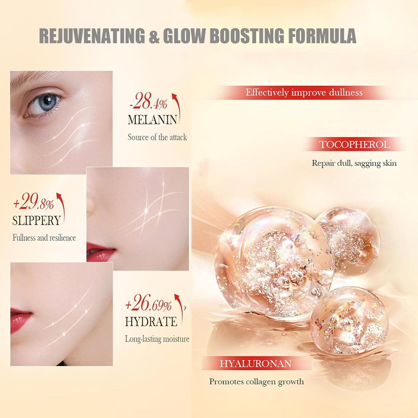 Collagen Capsules - Nourishing Anti-Aging Night Serum with Vitamin E | Glowing Skin Formula for Women