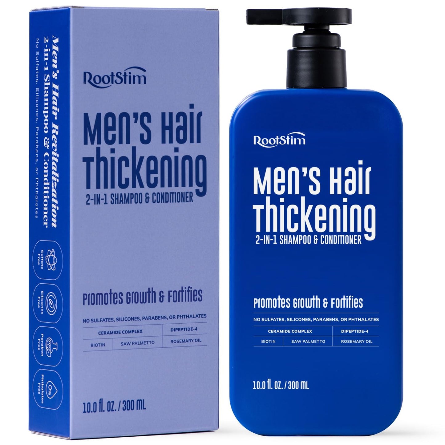 DHT Blocking Shampoo for Men | Hair Thickening & Anti-Hair Loss Formula with Biotin & Saw Palmetto - 10oz, Sulfate-Free