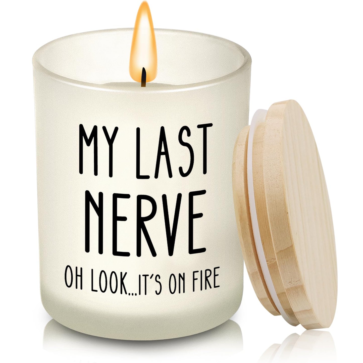 Birthday Gifts for Women Men, Husband Wife Birthday Gift Ideas, Unique Home Decor Friendship Gifts for Women, Funny Gift for Him Her Dad Mom Sister Teacher Coworker Best Friend, My Last Nerve Candle