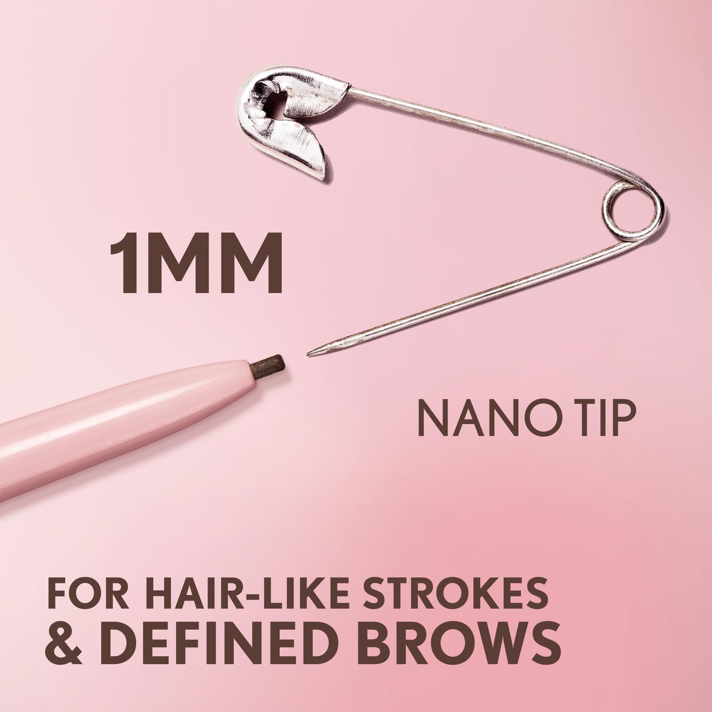 Covergirl Clean Fresh Brow Nano, 500 Medium Brown, Eyebrow Pencil, Ultra-Precise Tip, Waterproof, Transfer-Resistant, Built-In Spoolie, Vegan Formula, 0.001oz