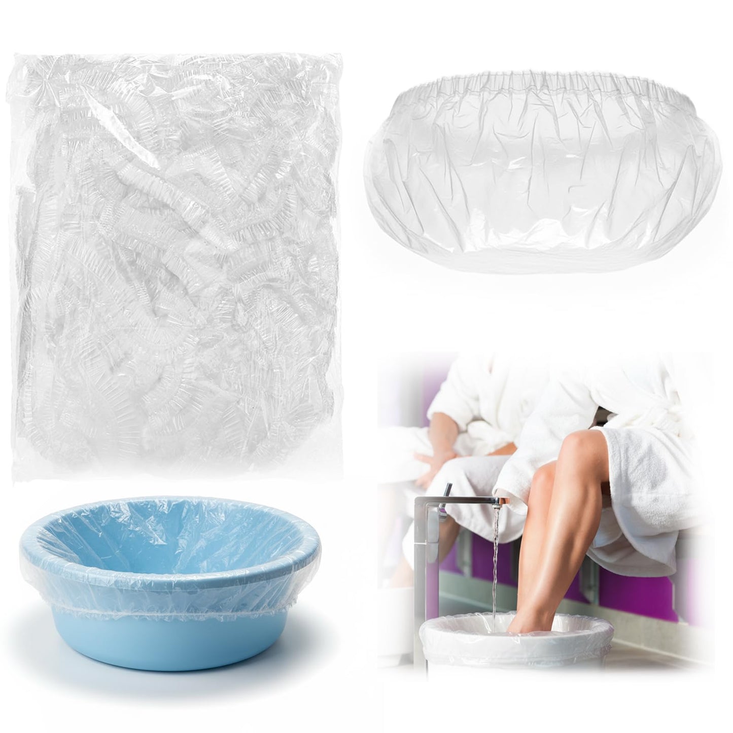 300 Transparent Pedicure Liners 13.8 x 19.7 In Disposable Pedicure Liners