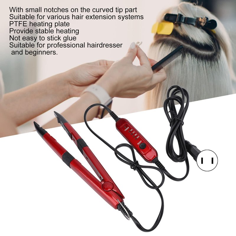 Hair Iron Tools Kit, Hair Extension Iron Constant Temperature Thermal Insulation Sheet Hair Extension Crochet Hair Extensions Tools(#2)