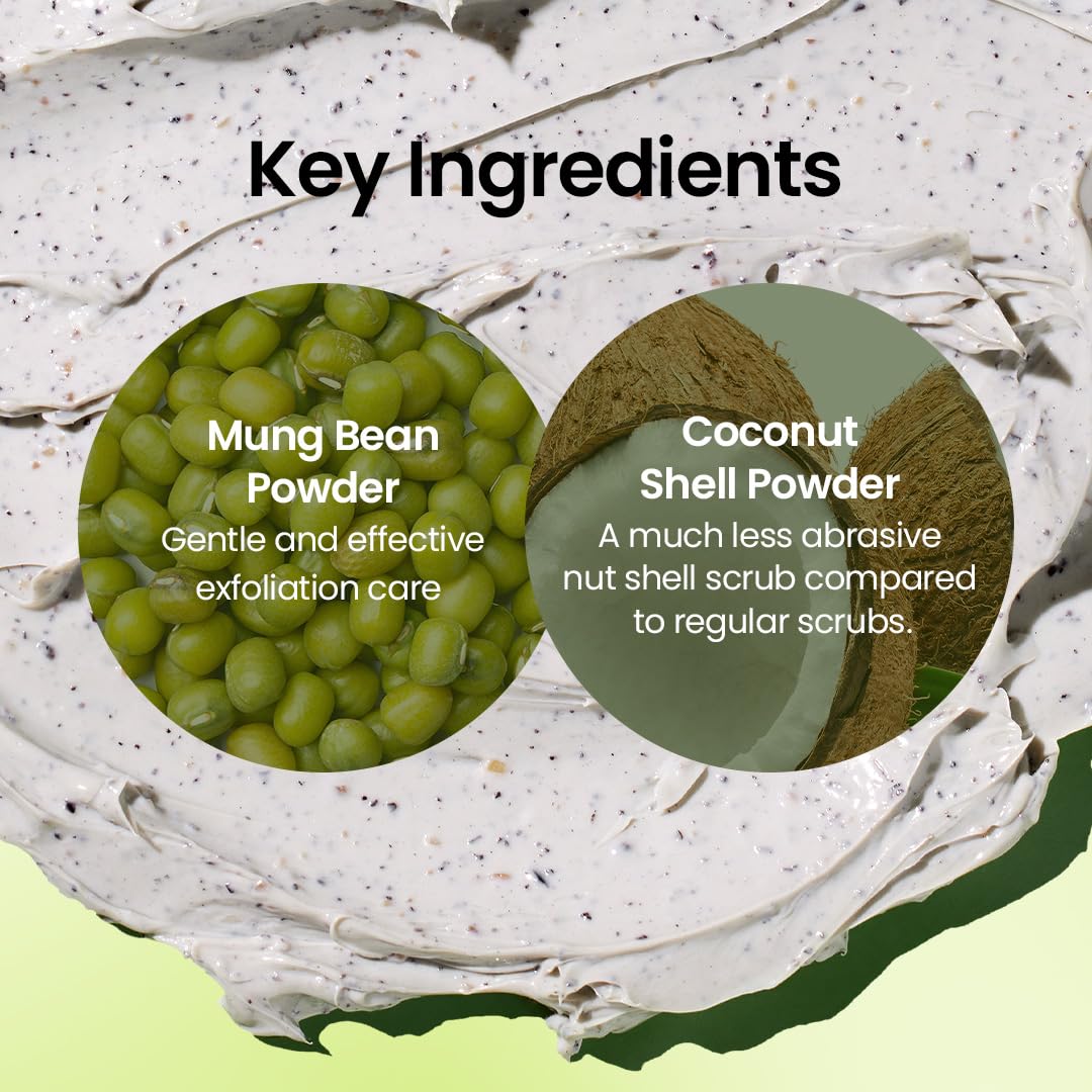 beplain Mung Bean Pore Clay Mask | Blackhead Removal facial Mud Pack | Deep Pore Cleansing Wash Off Pack | Gentle Facial Exfoliator | Korean Skincare | 4.05 fl.oz