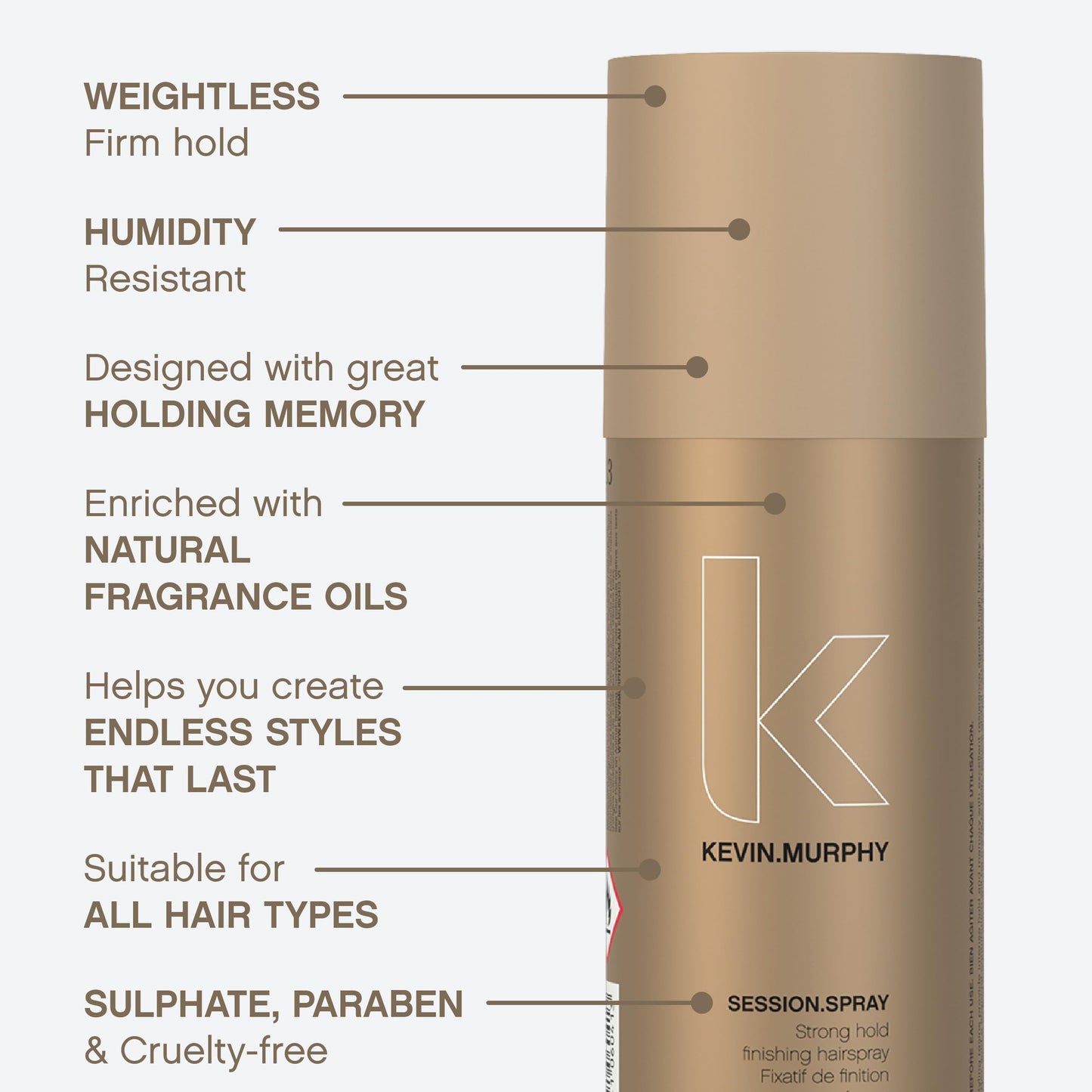KEVIN.MURPHY Session Strong Hold Finishing Spray, 11.4 Fl Oz