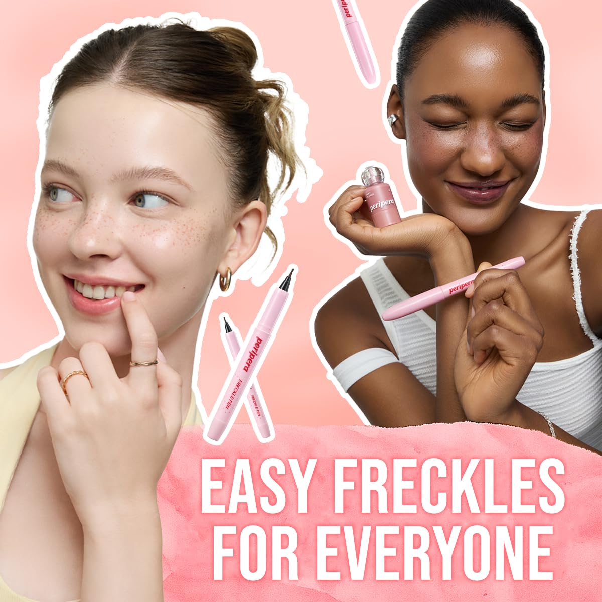 Peripera Freckle Pen | Natural Sun-Kissed Makeup, Long-Lasting & Smudge-Proof Faux Freckles, Precision Dot Tip, Buildable K-Beauty Makeup, Safe for Sensitive Skin (01 NATURAL BROWN)