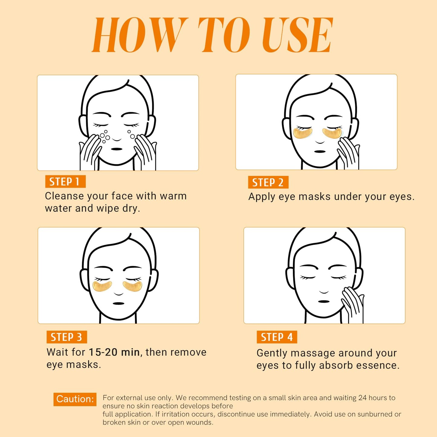 PEAUAMIE Under Eye Patches with Collagen and Hyaluronic Acid Eye Mask for Wrinkle,Dark Circles,Face Mask Skin Care Products 24 Pairs