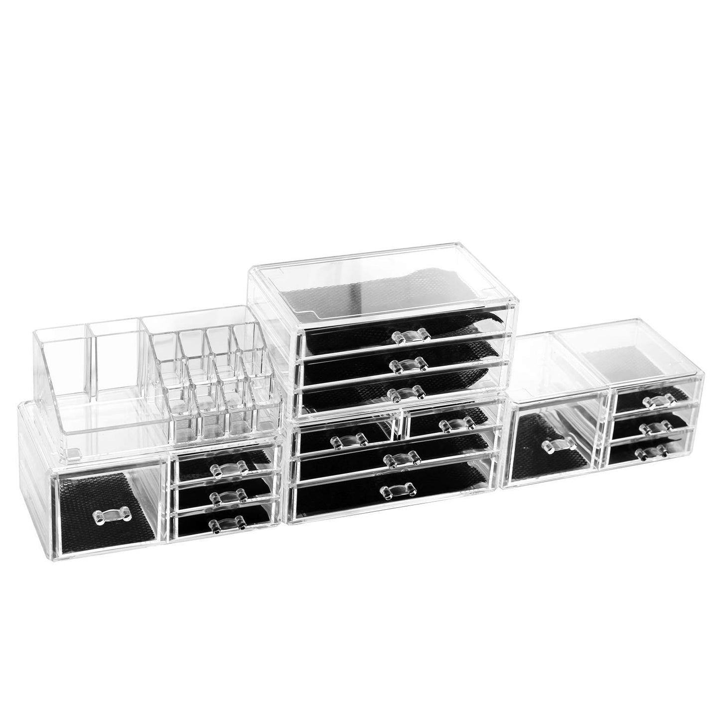 Felicite Home Acrylic Jewelry and Cosmetic Storage Makeup Organizer Set, 5 Piece，Large