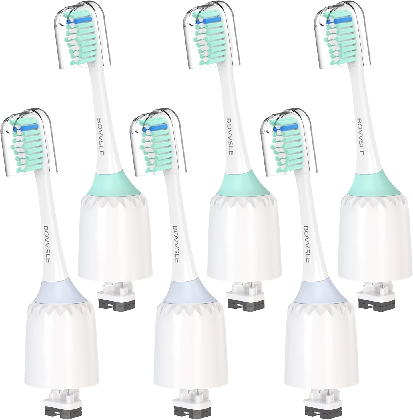Replacement Toothbrush Heads for Philips Sonicare - E-Series & Essence Compatible | Green & White