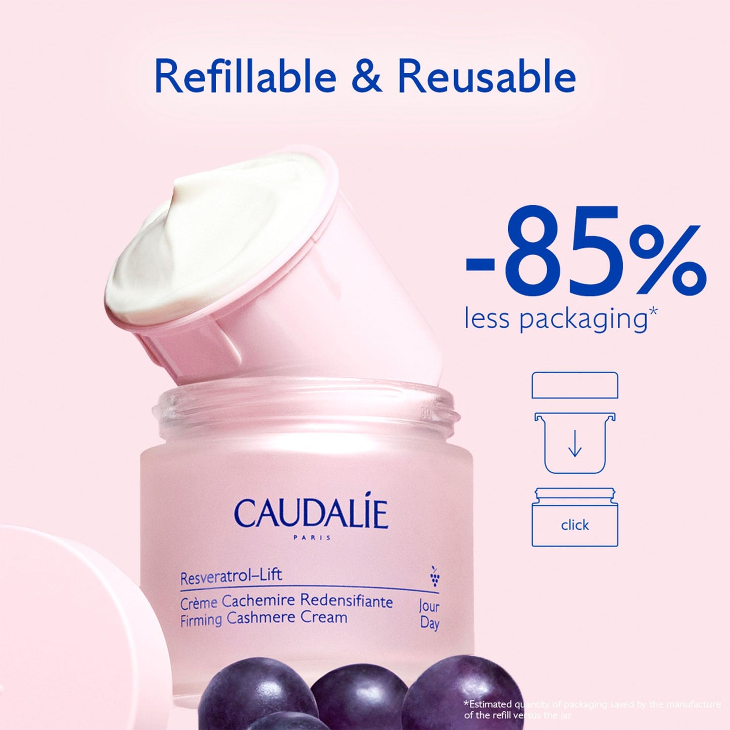 Caudalie Resveratrol-Lift Firming Cashmere Cream, Refillable Jar - 50 mL
