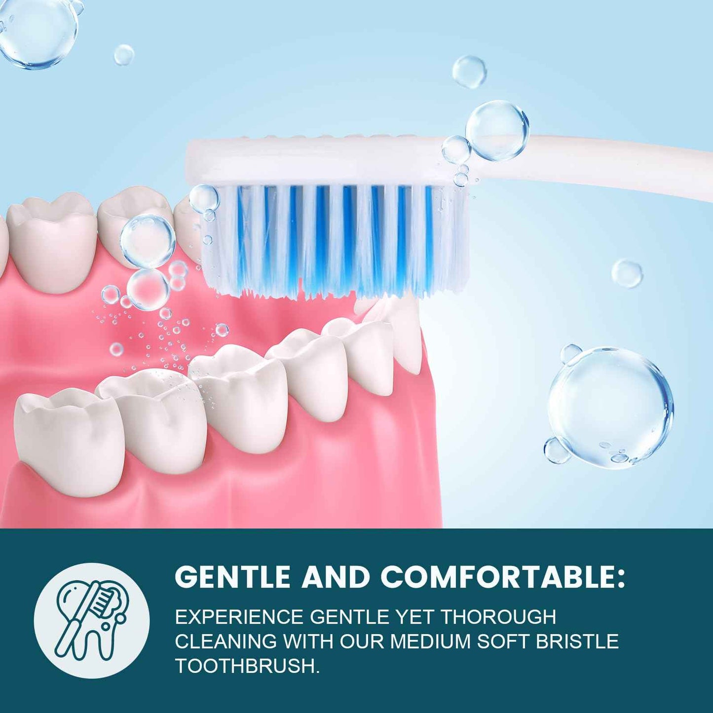 Navona 100 PCS Premium Individually Wrapped Bulk Toothbrush Pack, Disposable Toothbrushes, Kids Toothbrush, Medium Soft Bristle Toothbrushes, Ergonomics Handle, Perfect for Travel Hotel Donation