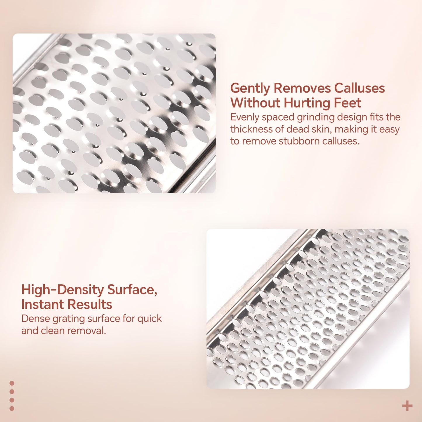 KAZIPOP Colossal Foot File Foot Rasp Pedicure Scrubber Tool Stainless Steel Feet Scraper Detachable Foot Grater for Dead Skin Callus Remover