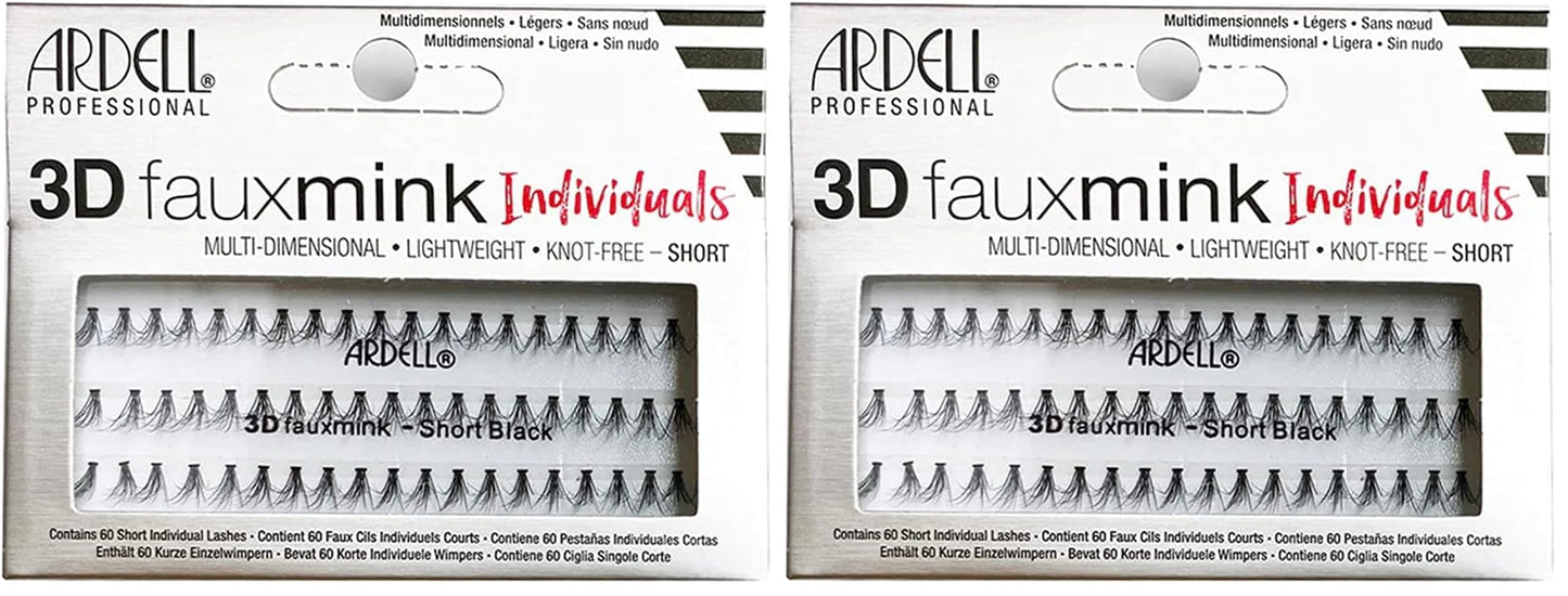 3D Faux Mink Individuals Short (Pack of 2)
