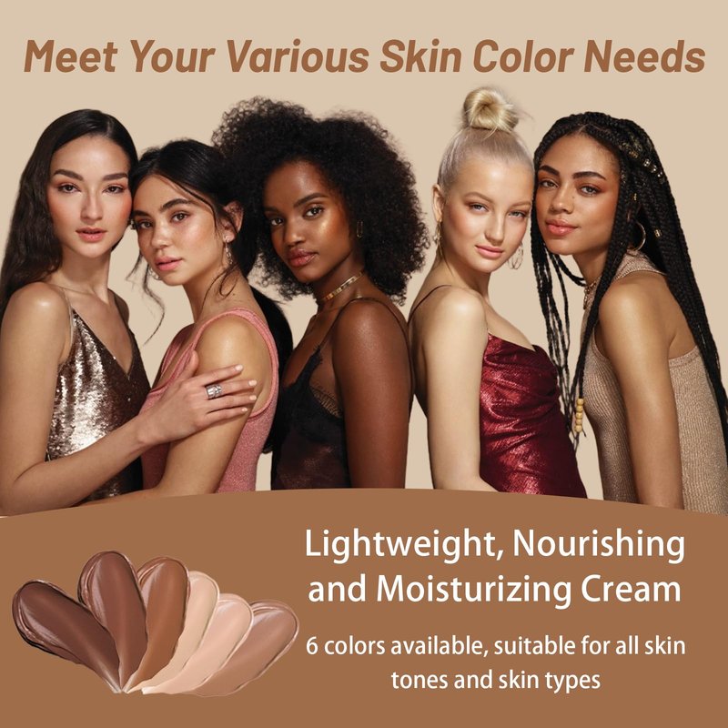 Skween Skin Tint for Black Women, Skween Beauty Balm Serum Boosted Hydration Skin Tint, Solid Tinted Serum Foundation Face Stick, Longwear Contour Stick, Natural Finish (3#)