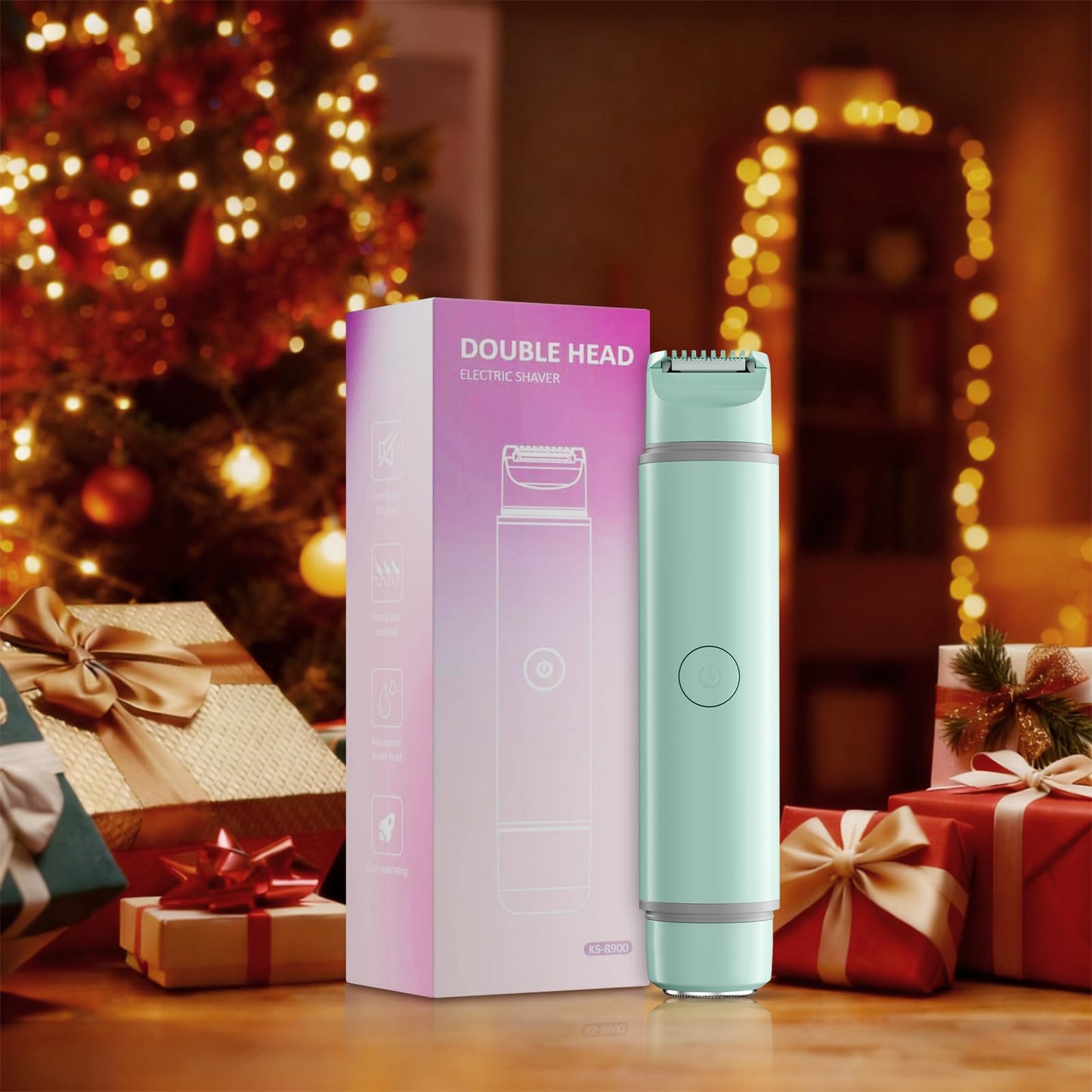 Bikini Trimmer for Women - New 2 in1 Dual Head Bikini Shaveronal Electric Razors for Women,Rechargeable Electric for Lady Bikini Underarm,Body,Leg,Hair Remove Portable Travel