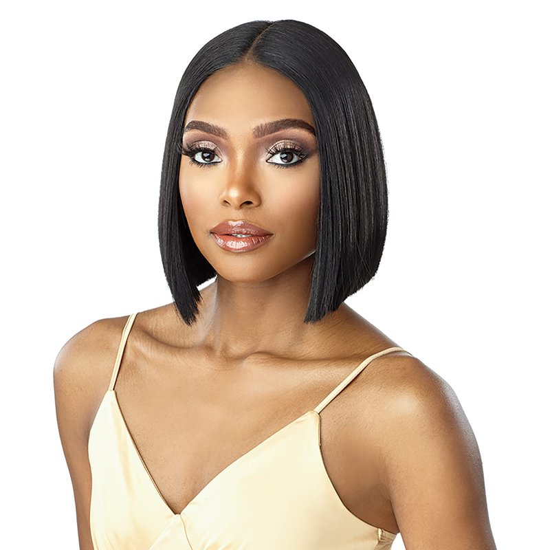 Sensationnel Butta Lace Wigs - Unit 22 Extra Wide 5 Inch Deep Parting Synthetic Preplucked Hairline Glueless Lacefront (1B OFFBLACK)