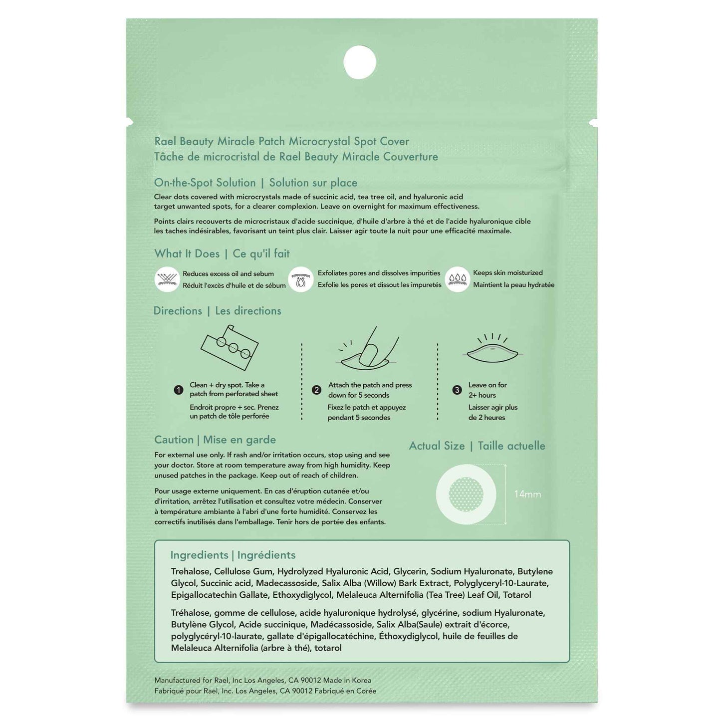 Rael Pimple Patches, Invisible & Microcrystal Spot Cover - Hydrocolloid Acne Pimple Patch for Face, Zit and Blemish, Breakouts, Korean Skin Care (33 Count)