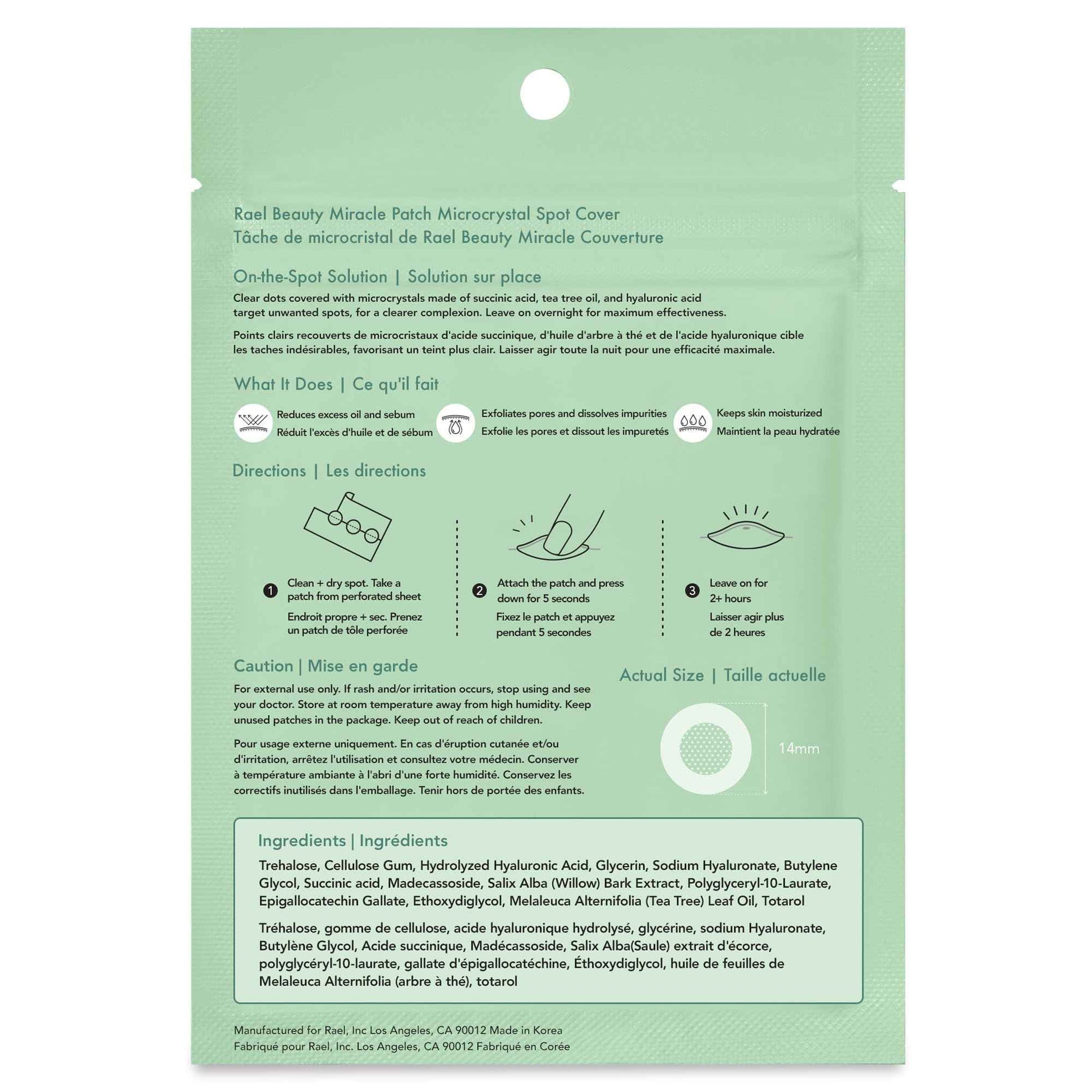 Rael Pimple Patches, Invisible & Microcrystal Spot Cover - Hydrocolloid Acne Pimple Patch for Face, Zit and Blemish, Breakouts, Korean Skin Care (33 Count)