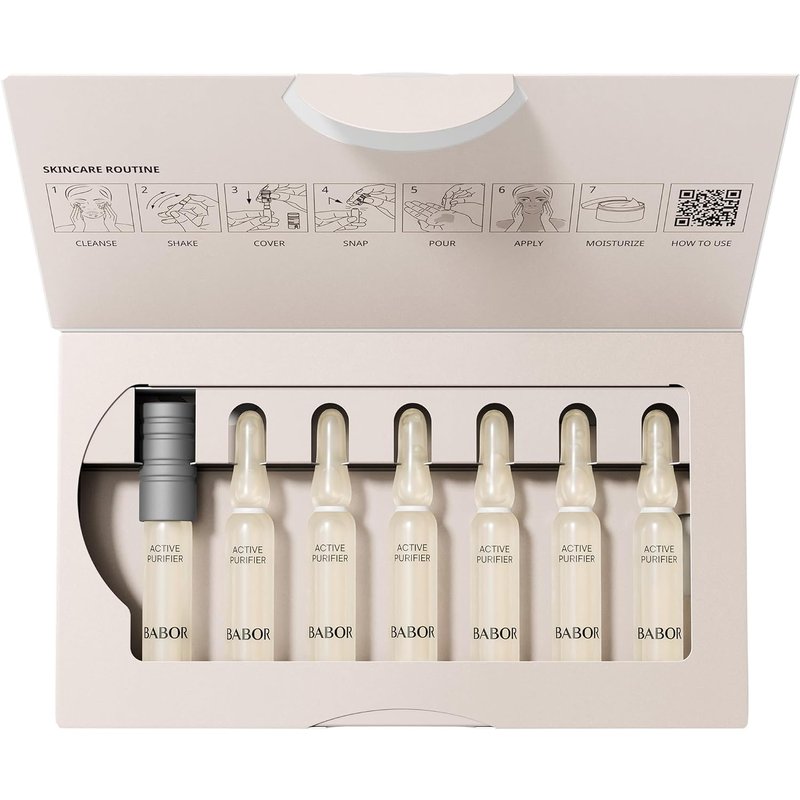 Babor Active Purifier Ampoule Concentrates - Tea Tree Oil for Refined, Revitalized Skin | Clean & Vegan, 7-Day Results