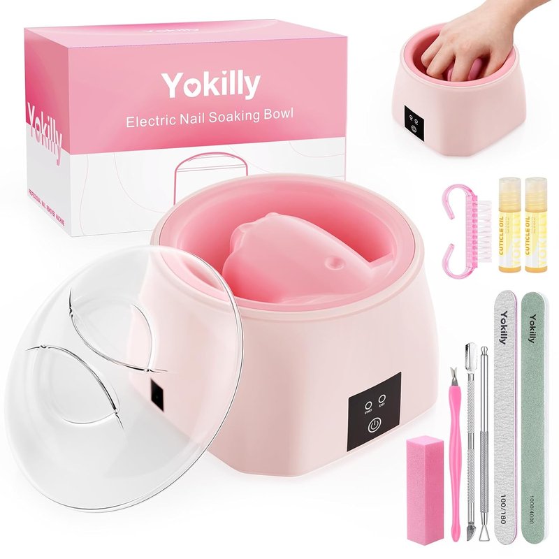 Heated Nail Soaking Bowl - 50% Faster Electric Nail Soak for Home Salon | Ideal for Beginners