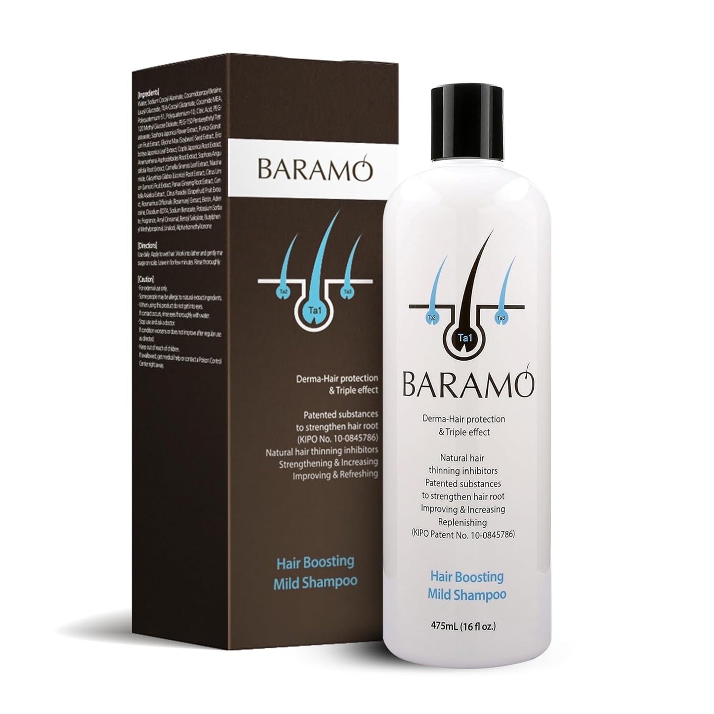 Hair Boosting Shampoo - Anti Hair Thinning & Loss | DHT Blocker, Sulfate-Free, 16 fl oz