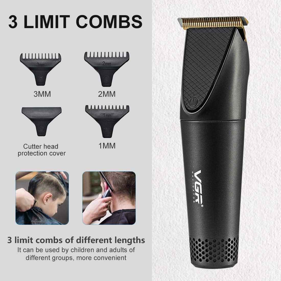 F.Lashes Professional Hair Clippers Cordless Hair Clippers for Men Haircut Kit Rechargeable Low-Noise Household Hair Trimmer for Mens, Kids and Baby
