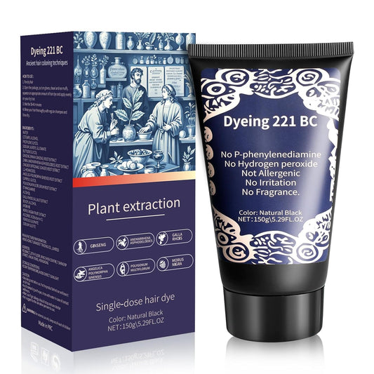 Black Hair Color, Natural Herbal Black Hair Dye for Women Men Gray Hair Coverage, Champu para canas