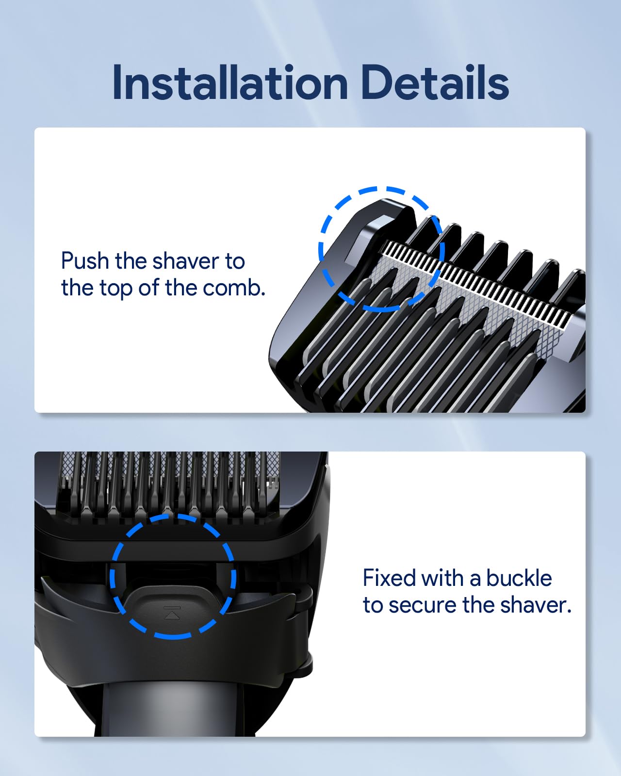 Adjustable Guard 14-in-1 Precise Length Control from 0.4-10mm, Compatible with QP2724/QP2834/QP2520/30/QP2620/30 - Built-in Dial Guide Guards Attachment, NOT FIT Pro Series