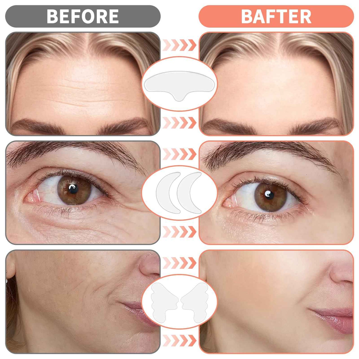 KODASNY Neck Wrinkle Patches, Anti Wrinkle Silicone Patches，Reusable Chest Firming and Tightening Facial Masks, Collagen Neck Fine Line Pads for Women Reduce Fine Wrinkles