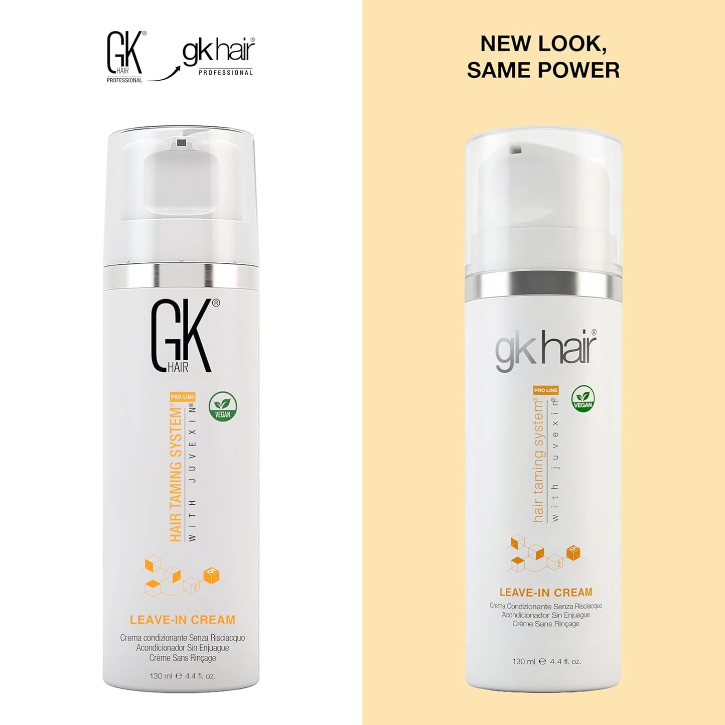 GK HAIR Vegan Leave-In Conditioner - Hydrating & Smoothing for Dry, Damaged Hair | 4.4 Fl Oz (130ml)