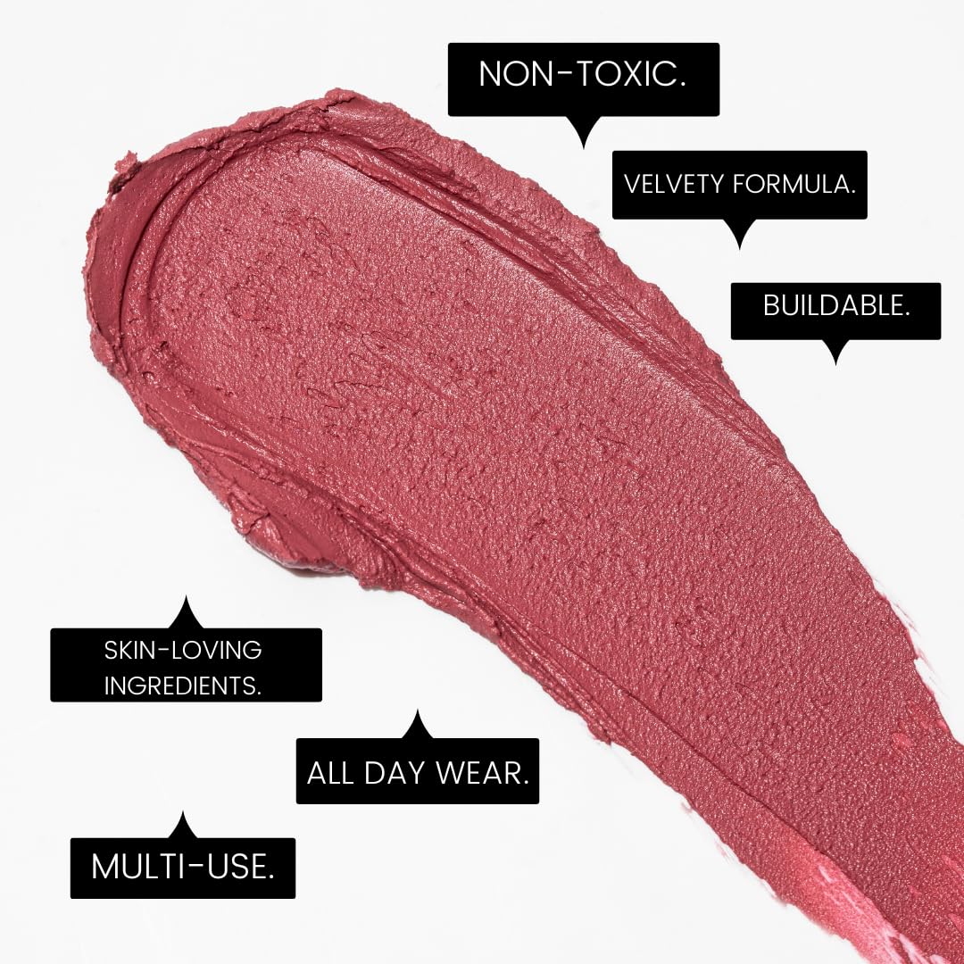 Epiclight Never Settle Radiant Cheek + Lip Blush - Cream Blush Multiuse 3 in 1 for Cheeks + Lips and Lids - Non-Toxic & Cruelty Free- Makeup + Skincare - Paraben & Sulfate-free (Whispering Peach)