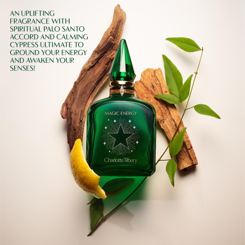 Charlotte Tilbury Magic Energy Eau De Parfum - Pheromone Enhancing Citrus Woody Perfume with Naturally-Derived Oils - Long-Lasting Scent with Notes of Bergamot, Cashmere Wood & Palo Santo (10ml)
