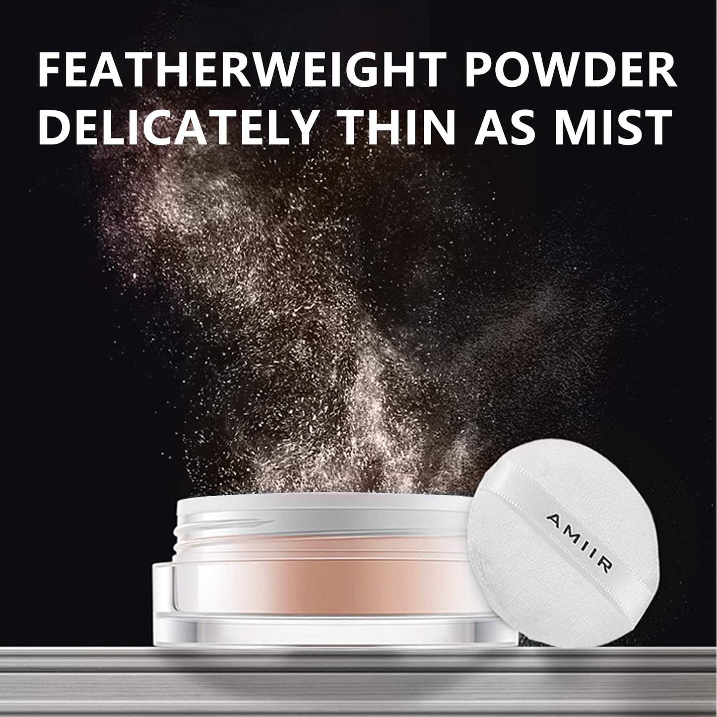 AMIIR Loose Setting Powder Makeup for Face - Talc-Free, Mattifying, Translucent Finish, Oil Control, Crease-Resistant, Perfect for Makeup Setting & Smoothing Pores on Oily Skin (#02 True Nude)