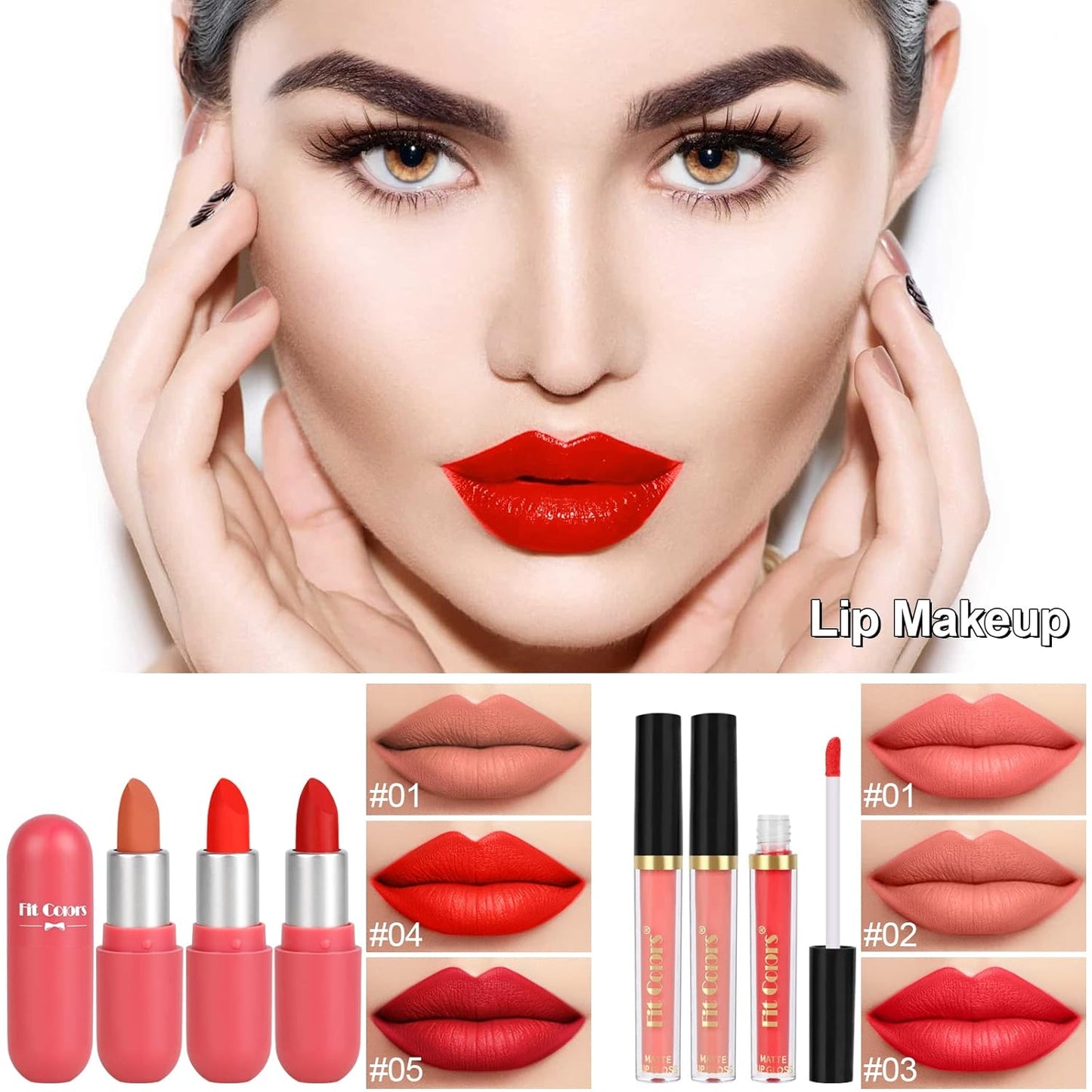 All-in-One Makeup Kit for Women - Complete Travel Bundle with Foundation, Primer, Eyeshadow & Lipstick | Perfect for Teens & Adults