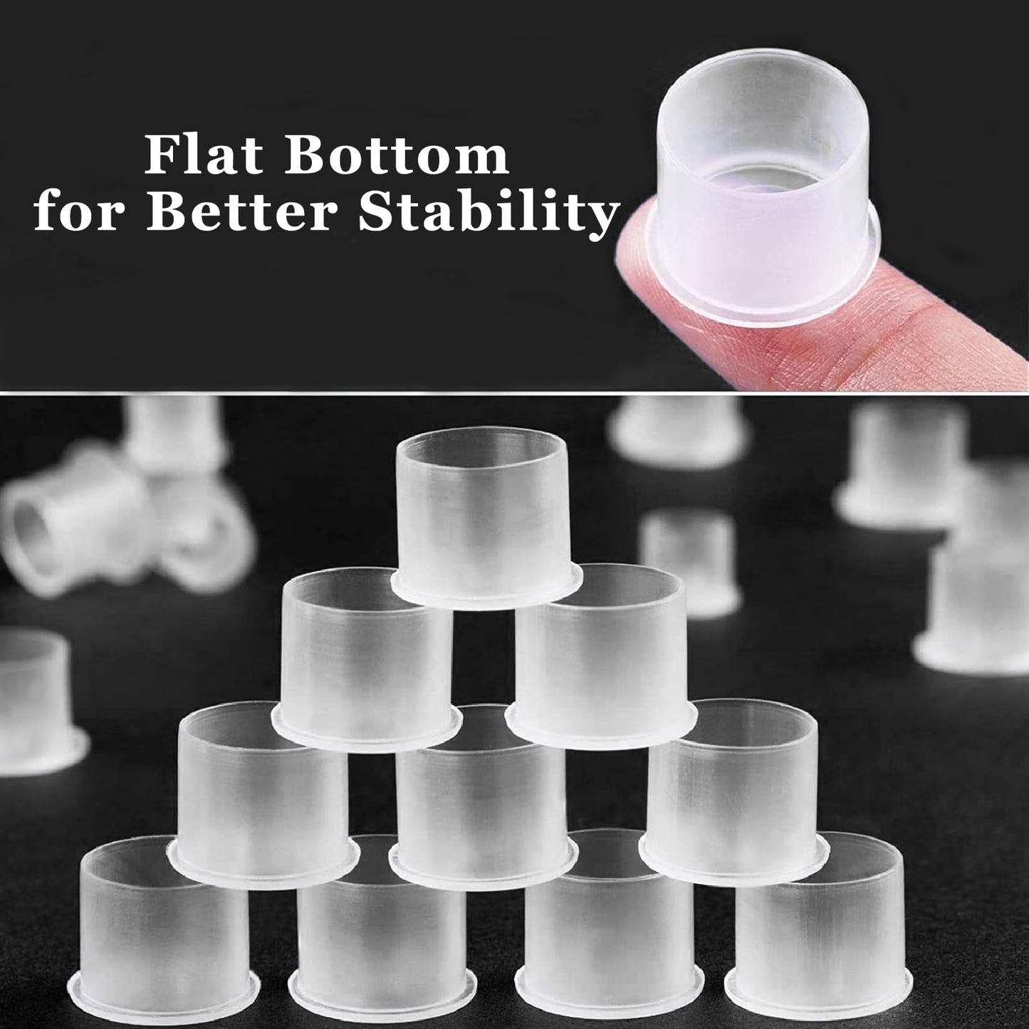 Tattoo Ink Caps - SOTICA 1000pcs Tattoo Ink Cups with Base Mixed Size #11 Small #14 Medium #17 Large Plastic Tattoo Caps for Ink Tattoo Supplies (1000pcs Mixed)