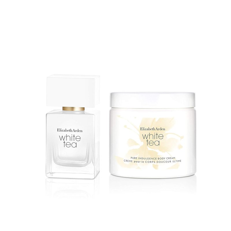 Elizabeth Arden White Tea Eau de Toilette Spray - Refreshing Fragrance & Pure Indulgence Body Cream Set | 1 oz & 13.5 oz